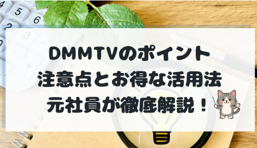 DMMTVのポイントの使い道12選｜注意点とお得な活用法を元社員が解説【2025年最新版】