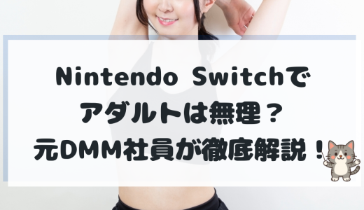 【元DMM社員解説】Switchでアダルト動画・ゲームは無理？無料の代替案を大公開